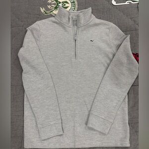 Boy’s Vineyard Vines Light Gray Quarter-Zip Pullover Size Large (16)